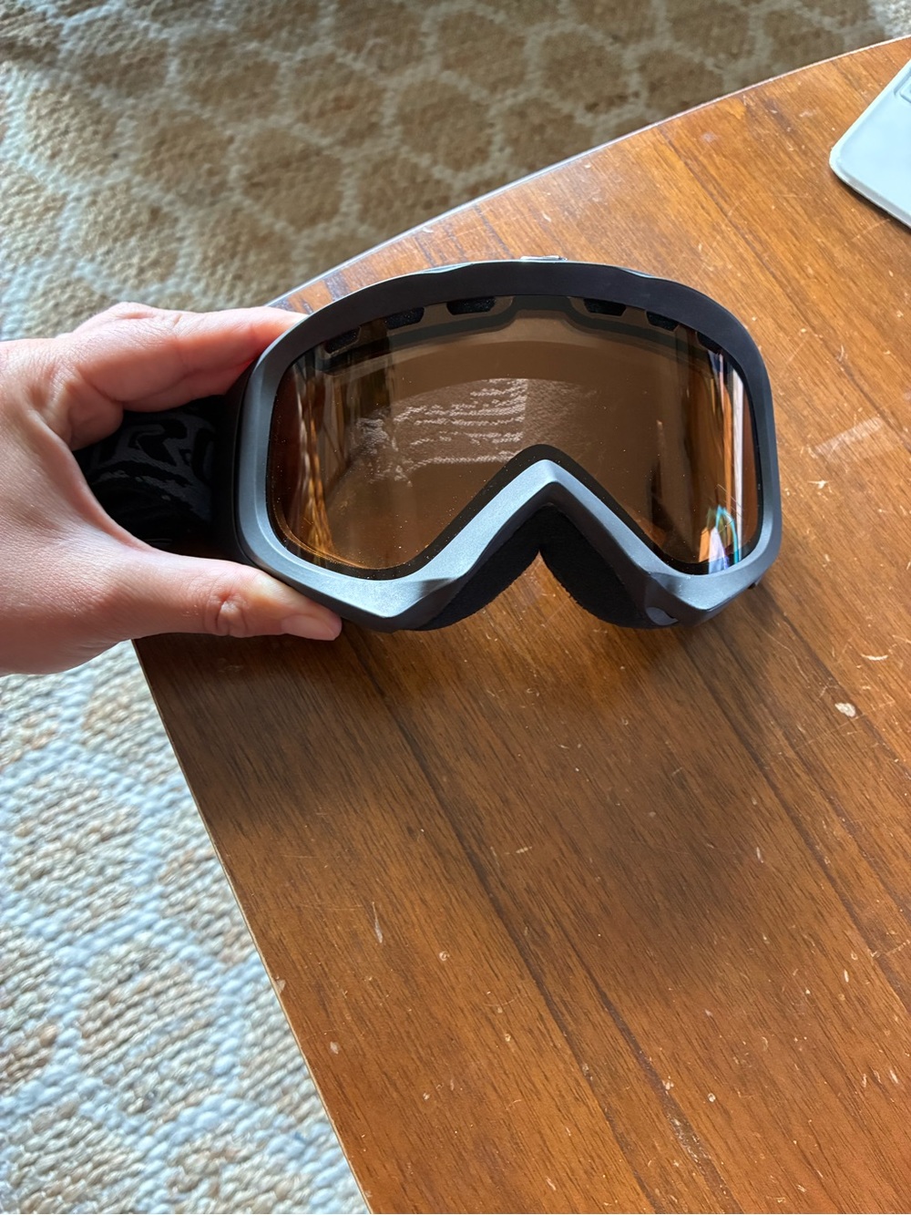 Giro Black Snow/Ski Goggles with Amber Lens